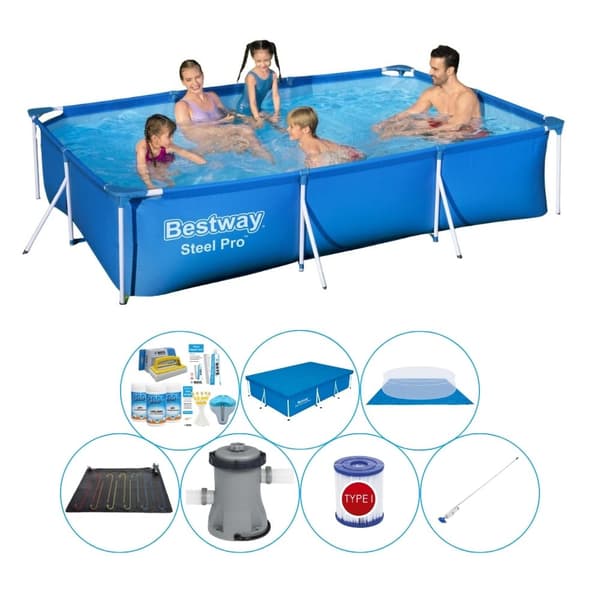 Poolsæt - Bestway Steel Pro Rektangulær 300x201x66 cm