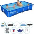 Miniatyrbild 1 av 5: Deluxe Pool Set - Bestway Steel Pro rektangulär 400x211x81 cm