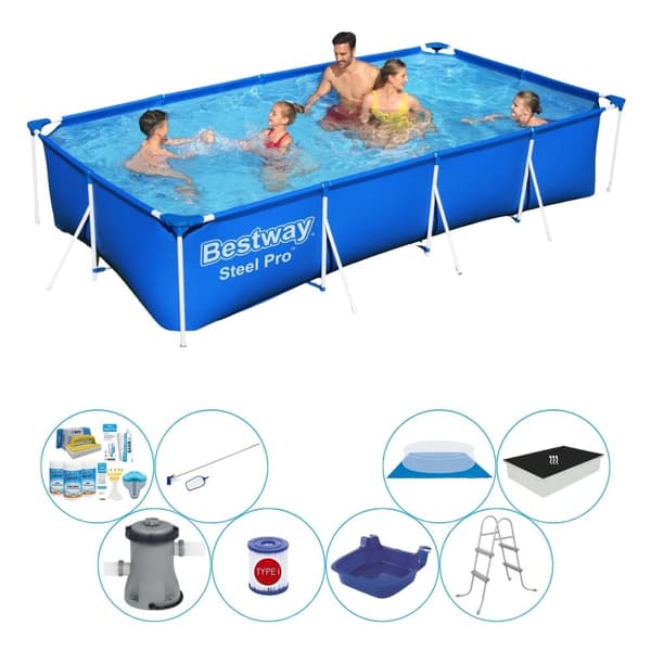 Kombi-altaat - Bestway Steel Pro Rektangulær 400x211x81 cm