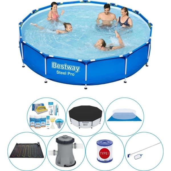 Bestway Steel Pro Round 366x76 cm - Pool med tillbehör