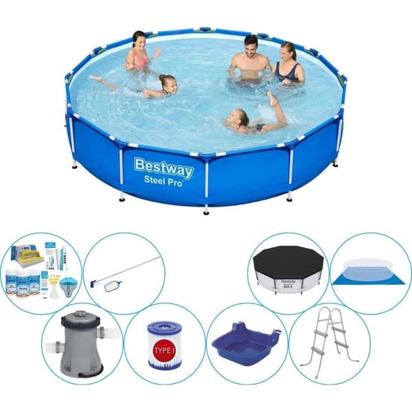 Bestway Steel Pro Rund 366x76 cm - Super Deal Pool