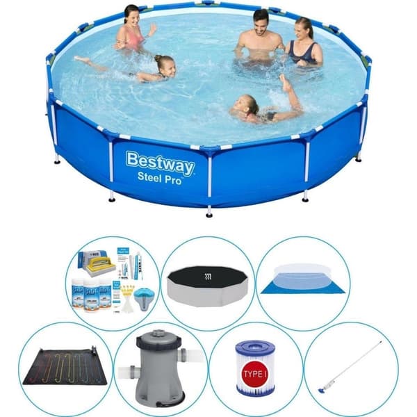 Bestway Steel Pro Round 366x76 cm - Pool Comfort Pakke