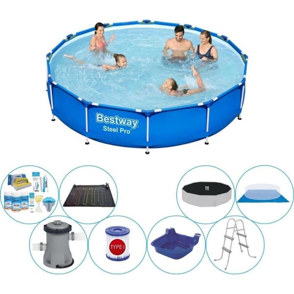 Bestway Steel Pro Round 366x76 cm - Deluxe Pool Set