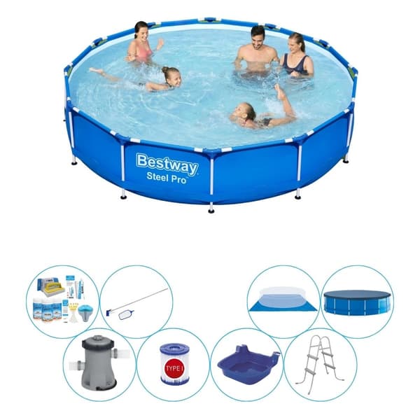 Super Deal Pool - Bestway Steel Pro Rektangulær 366x76 cm