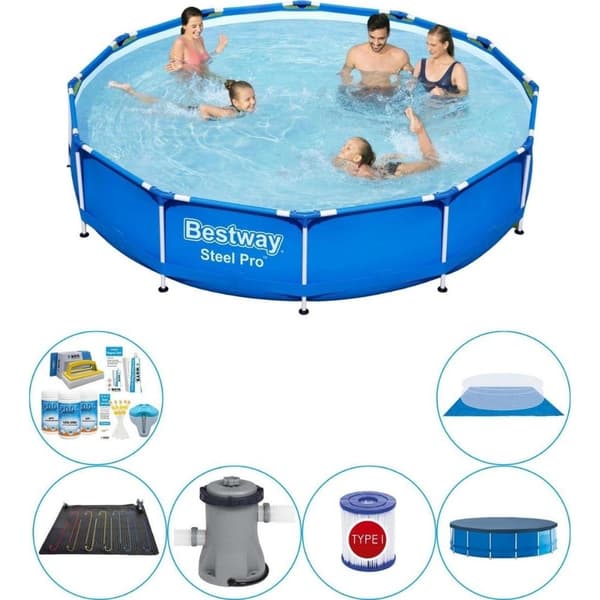 Pool Comfort Pakke - Bestway Steel Pro Rektangulær 366x76 cm