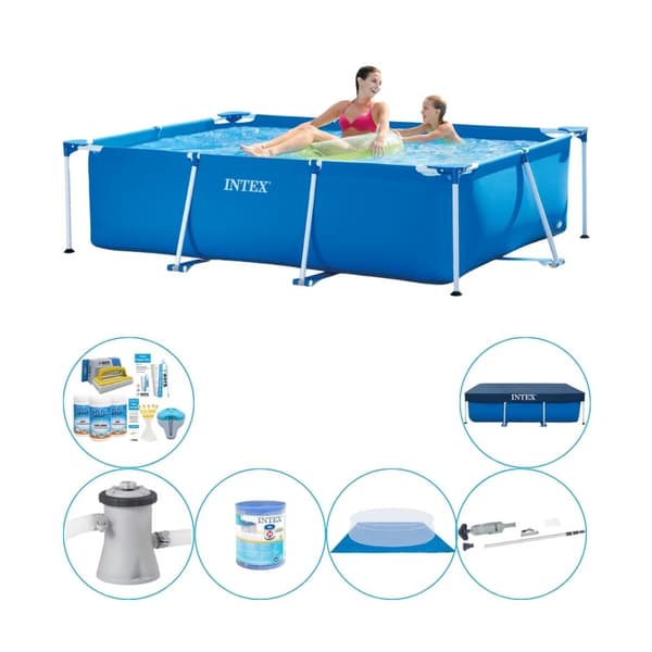 Intex Frame Pool suorakaiteen muotoinen 220x150x60 cm - Allas tarvikkeineen
