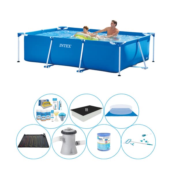 Intex Frame Pool suorakaiteen muotoinen 260x160x65 cm - All in 1 allassetti