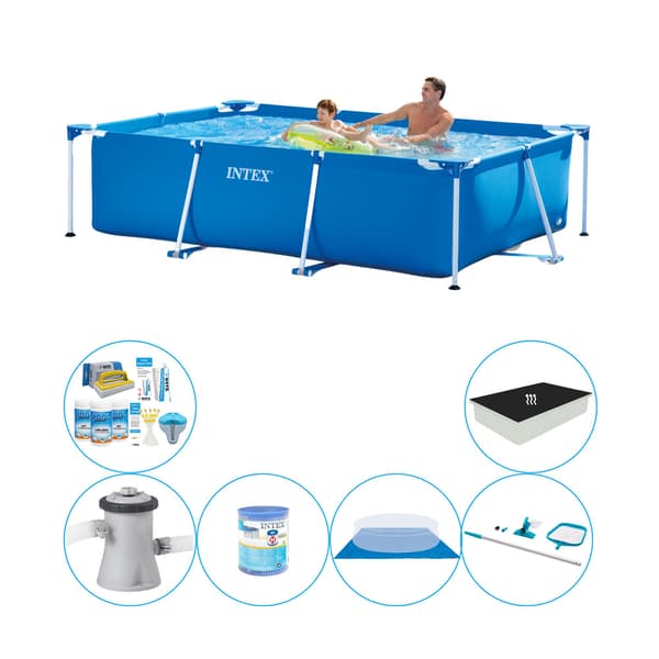 Intex Ramme Pool Rektangulær 260x160x65 cm - Pool kombi tilbud