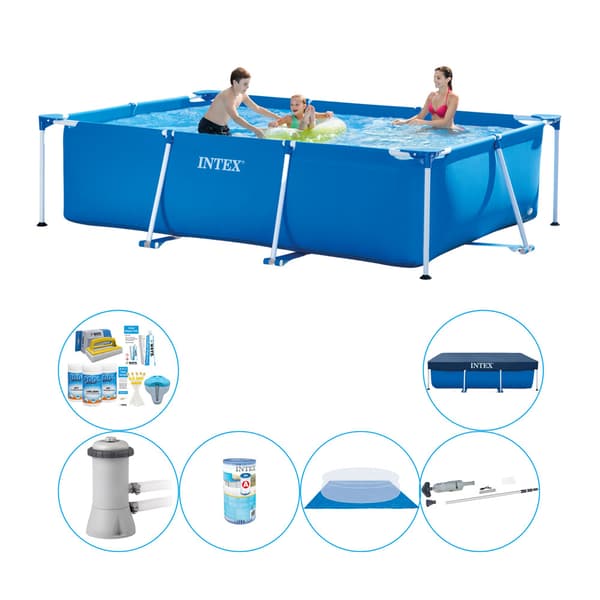 Intex Frame Pool suorakaiteen muotoinen 300x200x75 cm - Allas tarvikkeineen