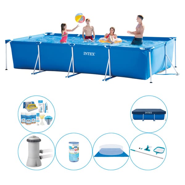 Intex Frame Pool suorakaiteen muotoinen 450x220x84 cm - Uima-allasyhdistelmätarjous