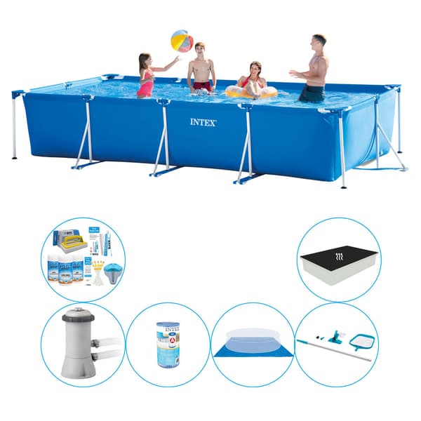 Intex Frame Pool suorakulmainen 450x220x84 cm - Uima-altaan yhdistelmätarjous