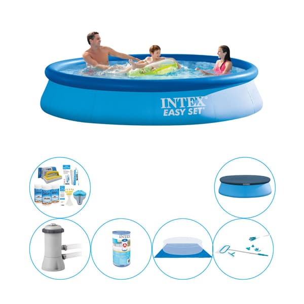 Allas tarvikkeineen - Intex Easy Set Pyöreä 366x76 cm