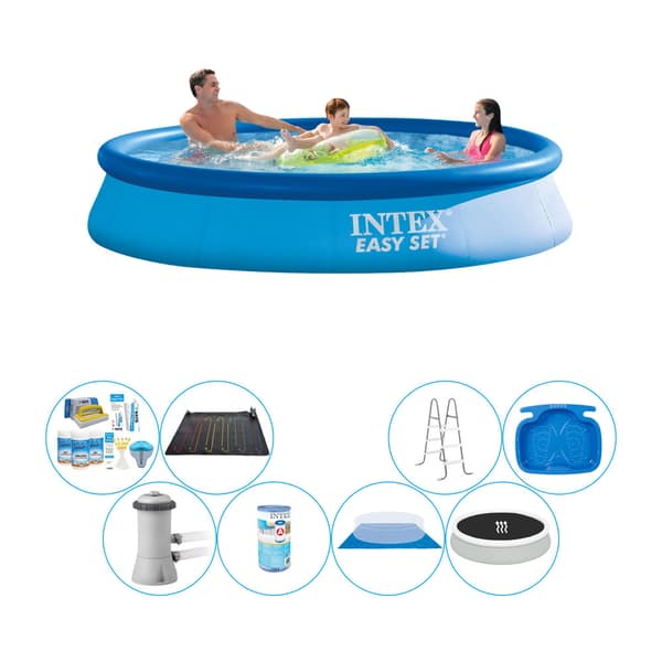 Deluxe-allaspaketti - Intex Easy Set Pyöreä 366x76 cm
