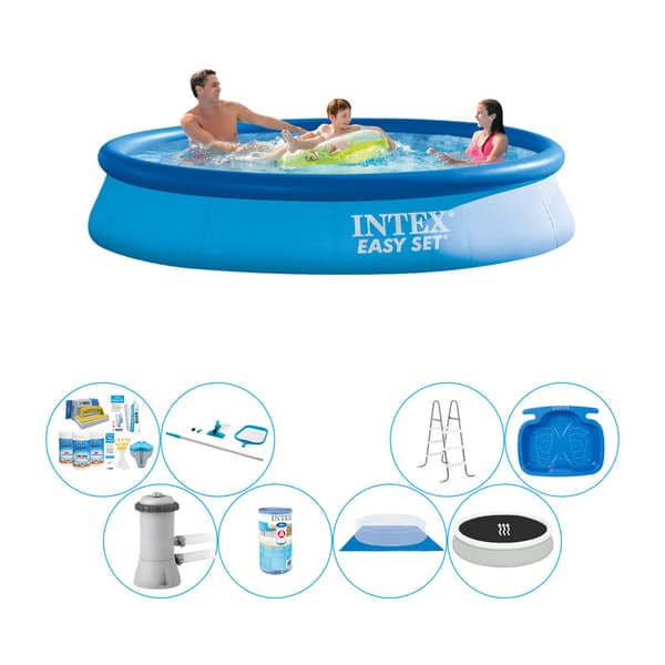 Deluxe Pool Sæt - Intex Nem Sæt Rundt 366x76 cm