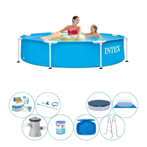 Intex metallirunko pyöreä 244x51 cm - allaspaketti