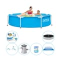 Miniatyrbillede 1 af 5: Intex Metalramme Rund 244x51 cm - Kombi poolsæt