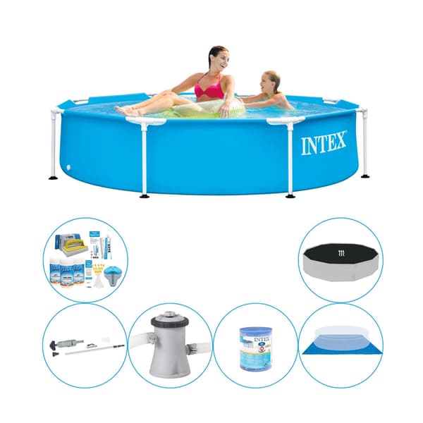 Intex Metal Frame Pyöreä 244x51 cm - Yhdistetty allaspaketti