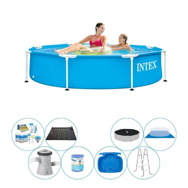 Intex metallirunko pyöreä 244x51 cm - Deluxe-allaspaketti