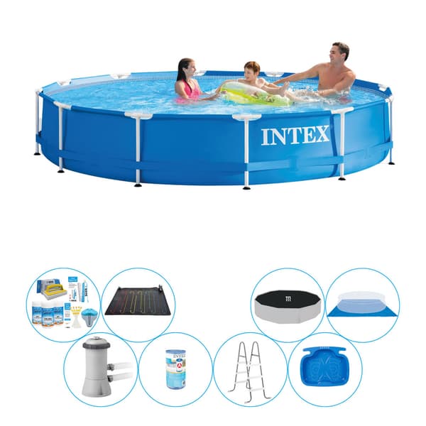 Intex Metal Frame Pyöreä 366x76 cm - Deluxe-allaspaketti