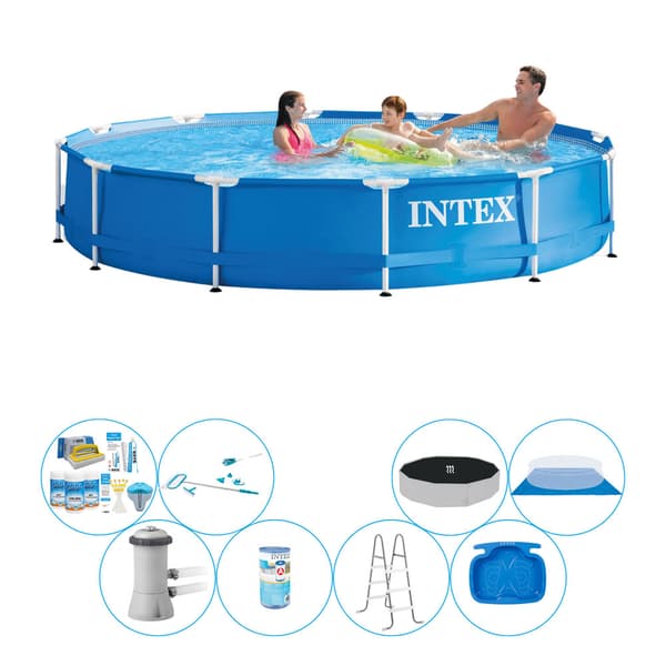 Intex metallram Rund 366x76 cm - Deluxe Swimming Pool Deal