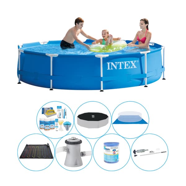 Pool Super Sæt - Intex Metalramme Rund 305x76 cm