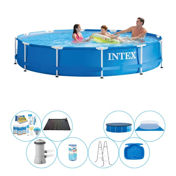 Super Deal Pool - Intex Metal Frame Pyöreä 366x76 cm