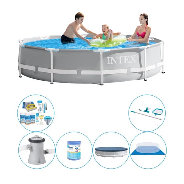 Simbassäng Combi Deal - Intex Prisma Ram Rund 305x76 cm