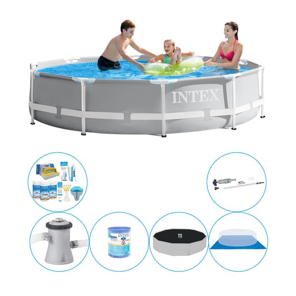 Simbassängskombinationspaket - Intex Prisma Ram Rund 305x76 cm