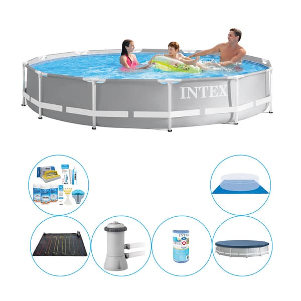 Pool plus tilbehør - Intex Prisme Ramme Rund 366x76 cm
