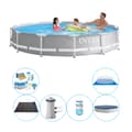 Miniatyrbillede 1 af 5: Pool plus tilbehør - Intex Prisme Ramme Rund 366x76 cm