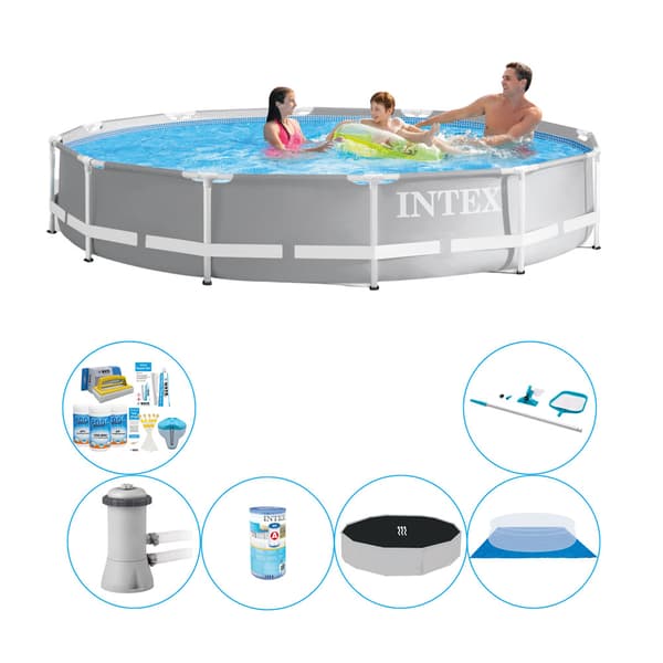 Swimming Pool Combination Deal - Intex Prism Ram Rund 366x76 cm