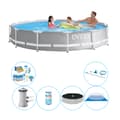 Miniatyrbild 1 av 5: Swimming Pool Combination Deal - Intex Prism Ram Rund 366x76 cm
