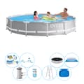 Pikkukuva 1 / 5: Deluxe Pool Deal - Intex Prism Frame pyöreä 366x76 cm