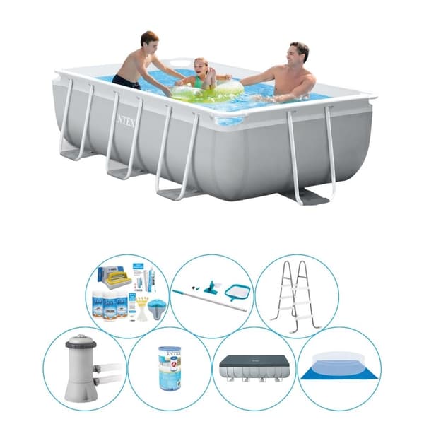 Intex Prism Ram rektangel 300x175x80 cm - Swimming Pool Combi Deal