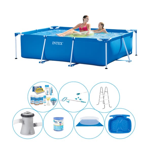 Intex Frame Pool suorakaiteen muotoinen 220x150x60 cm - 8 kpl - All in 1 allaspaketti
