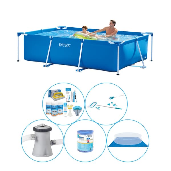 Intex Rampool rektangulär 260x160x65 cm - 6-delad - Pool med tillbehör