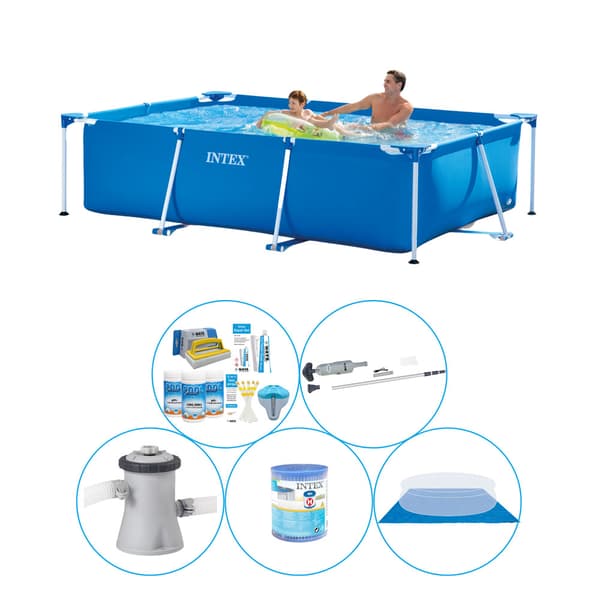 Intex Frame Pool suorakaiteen muotoinen 260x160x65 cm - 6 kpl - Uima-allas tarvikkeineen