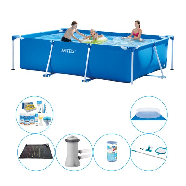 Intex Frame Pool Rektangulær 300x200x75 cm - 7 stk - Poolpakke