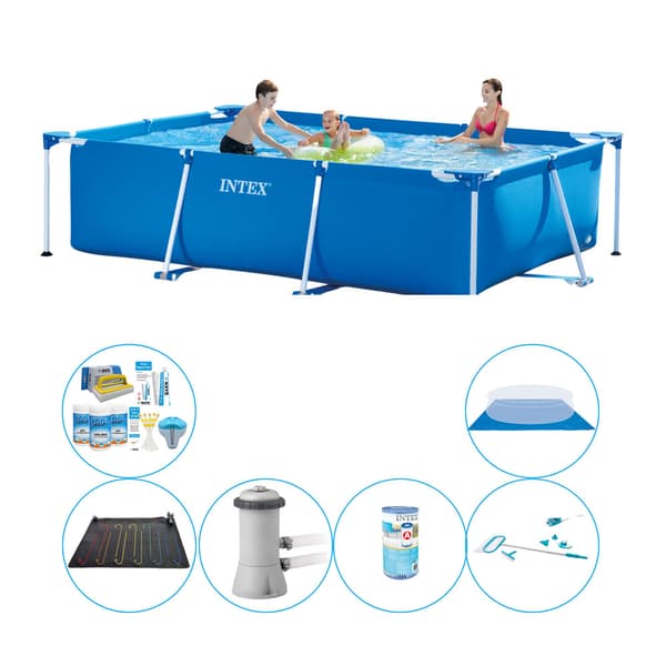 Intex rampool rektangulär 300x200x75 cm - 7-delad - Poolset