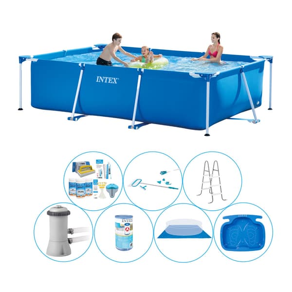 Intex Frame Pool suorakaiteen muotoinen 300x200x75 cm - 8 kpl - All in 1 allaspaketti