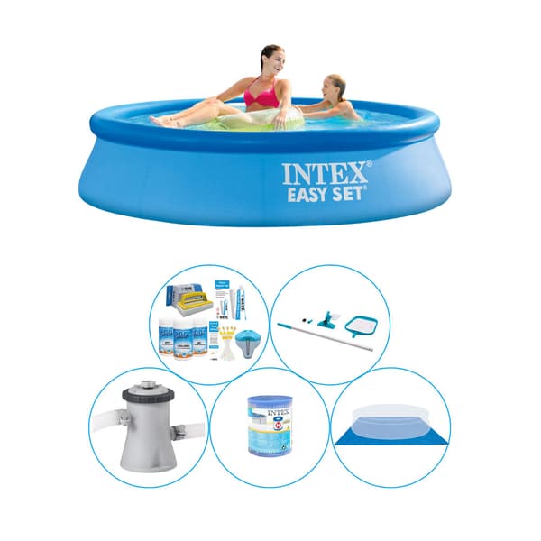 Allasyhdistelmätarjous - 6 kpl - Intex Easy Set Pyöreä 244x61 cm