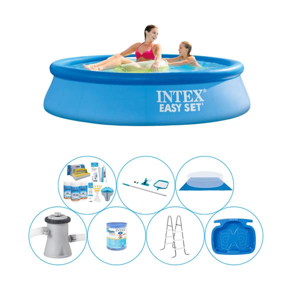 Allaspaketti - 8 kpl - Intex Easy Set Pyöreä 244x61 cm
