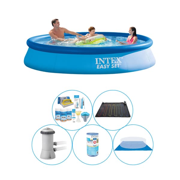 Simbassäng Combi Deal - 6-delad - Intex Easy Set Rund 366x76 cm