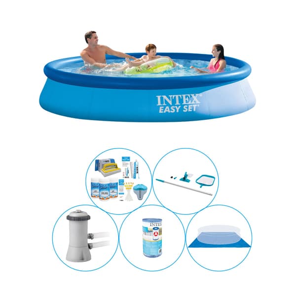 Pool combo tilbud - 6 stk - Intex Easy Set Rundt 366x76 cm