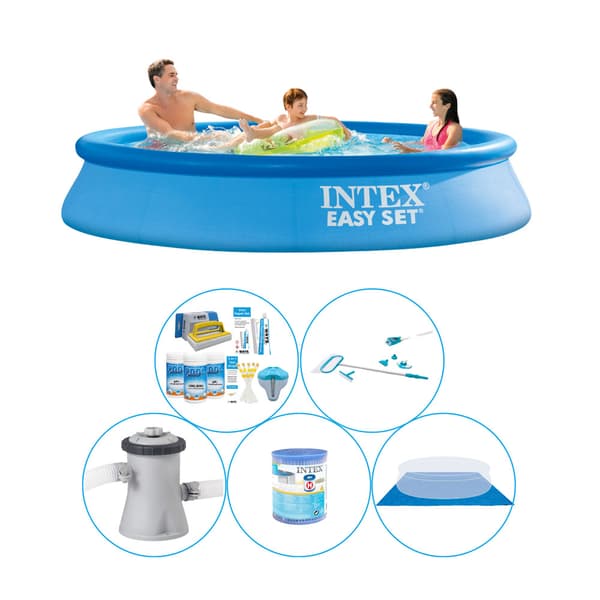 Intex Easy Set Rund 305x61 cm - 6 stk - Svømmebassin med tilbehør