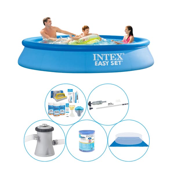 Intex Easy Set Rund 305x61 cm - 6 stk - Pool med tilbehør