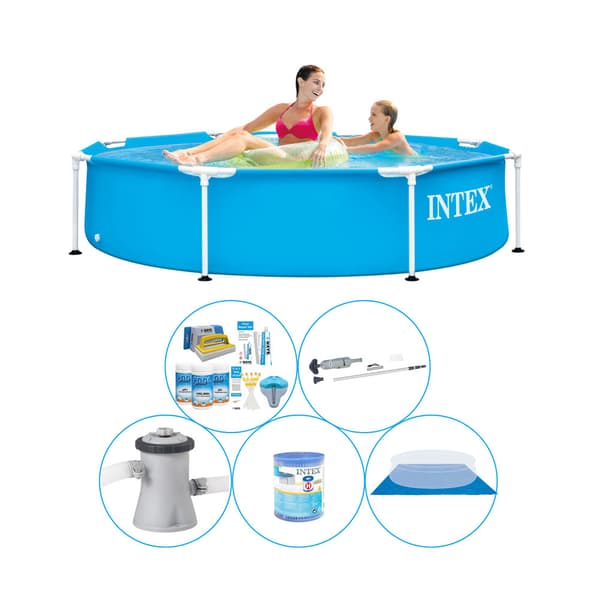 Intex Metallirunko Pyöreä 244x51 cm - 6 kpl - Allas tarvikkeineen