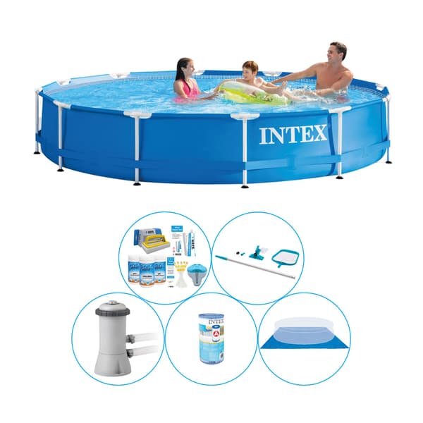 Intex Metalramme Rund 366x76 cm - 6 stk - Pool combo tilbud