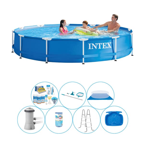 Intex Metalramme Rund 366x76 cm - 8 stk - Poolbundt