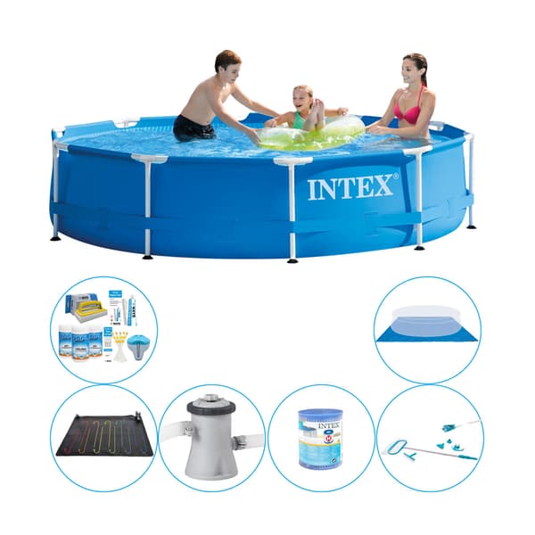 Poolsæt - 7 stk - Intex Metalramme Rund 305x76 cm